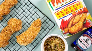 Gluten-Free Crispy Sesame Chicken Tenders featuring Kikkoman