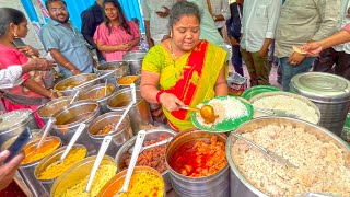 Highly Energetic Kumari Aunty Selling Non Veg Thali | Hyderabad Famous Road Side Meals | Lunch Time