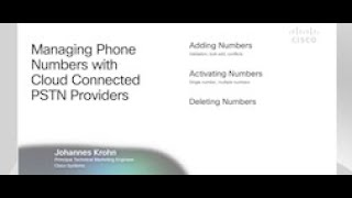 Webex Calling: Managing Phone Numbers with Cloud Connected PSTN Providers