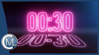 30 seconds countdown (NEON Glow Edition) & voice over ⏰