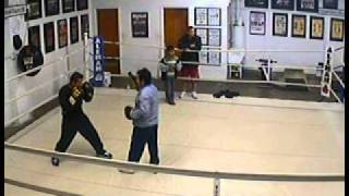 2010.11.15 ABF Gym (16) Mitt work with Pro boxer Danny Alvarez with coach Martin