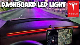 Tesla Model 3 Y Dashboard Streamer LED Ambient Light  with installation