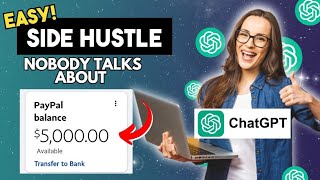 EASY AI MONEY: Easiest ChatGPT Side Hustle Nobody Talks About in 2023! | Make Money Online With AI