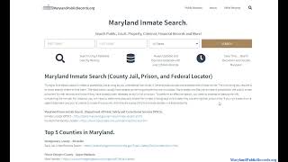 Maryland Inmate Search (Lookup Prison and Jail Roster By Name Free)