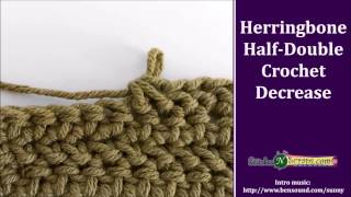 Herringbone Half Double Crochet Decrease (and Increase)