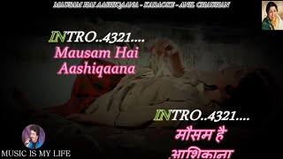 Mausam Hai Aashiqana Karaoke With Scrolling Lyrics Eng. & हिंदी
