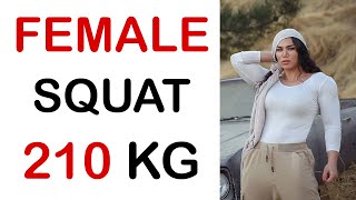 Female Squat 210 kg Nooshin Ariyana | اسکوات بانوان 210 کیلوگرم نوشین آریانا