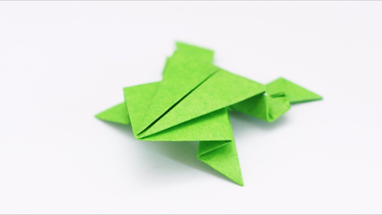 ORIGAMI JUMPING FROG (Traditional Model) - YouTube