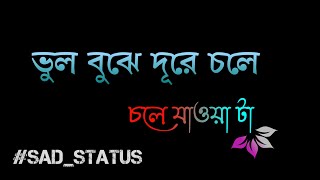 ভুল বুঝে দূরে চলে যাওয়া টা। bangla sad shayari । heart touching status Bangla । its mohibul