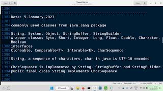 Common classes from java.lang package
