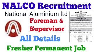 NALCO Recruitment - Fresher Permanent Job // Salary -34000