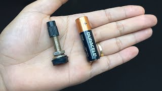 Just insert an old battery into the tire valve and you will be amazed at the results | Creation Tips