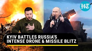 Over 40 Russian Kamikaze drones, cruise missiles rock Kyiv for second night in a row | Watch