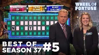 Best Of Season 37: Top Moment #5 | Taya Solves Prize Puzzle With Only 2 Letters | Wheel of Fortune