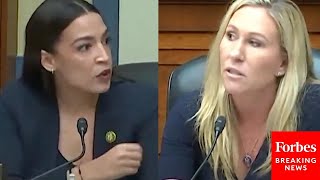 AOC Reacts To Marjorie Taylor Greene Showing Pornographic Images From Hunter Biden's Laptop