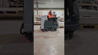 Nilfisk BR755 ride on scrubber dryer