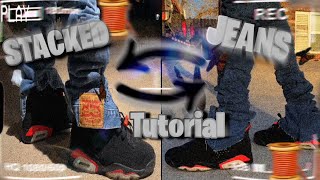 HOW TO MAKE STACKED JEANS | 2 WAYS | DIY TUTORIAL 👖🔥