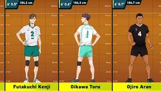 Haikyuu Players Height Comparison