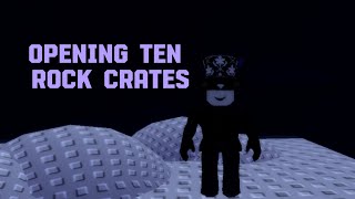 opening ten rock crates in ball tower defense