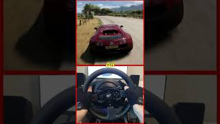 Drag Race Bugatti Veyron | Forza Horizon 5 #steeringwheel #short #bugattiveyron