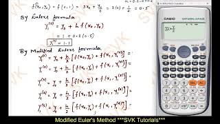 Modified Eluer's method | Shortcut to solve Modified Eluer's method by using Calculator