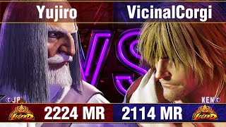 【スト6】雄次郎 vs VicinalCorgi (JP vs ケン) SF6 Yujiro vs VicinalCorgi (JP vs Ken)