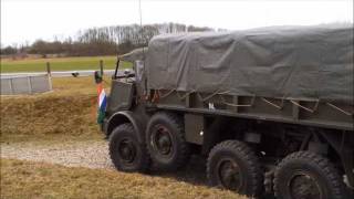 Mijn DAF ya328 de bunker oprijden en het Luchtafweergeschut aanlieren en wegbrengen.