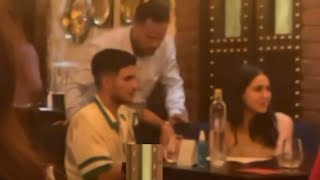 Shubman Gill Date Sara Ali Khan Spotted at Restaurant | Shubman Gill Sara Ali Khan Date Video