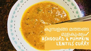 Ashgourd \u0026 pumpkin Mulakooshyam/mulakushyam|കുമ്പളങ്ങ മത്തങ്ങ മുളകുഷ്യം|palakkad special