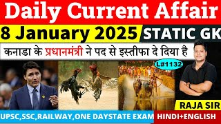 8 January 2025  |Current Affair Today | Daily Current Affairs | Ssc | Railway | Bpsc Protest |Mppsc