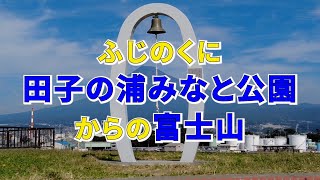 【観光】ふじのくに田子の浦みなと公園からの富士山（静岡県富士市）