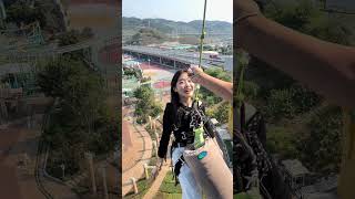 #4851Bungee 😱🥲😳😲Jumping With Rope In Beautiful Place Adventures #shorts