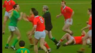 Big Hit - Joe Cassels v Teddy McCarthy - Meath v Cork - 1988 Football Final Replay - GAA Ireland RTE