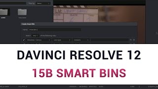 DaVinci Resolve 12 - 15b Smart Bins