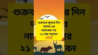 শুক্রবার জুম্মার দিন আসর এর নামাজের পর ২১ বার পড়বেন #allahuakbar #islamicvideo #viral #learn #shorts