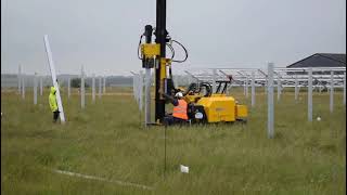 Blazing Fast Solar Piling! MGI Tonker 830 in Action on a 60MW Solar Farm | Hard Clay Soil