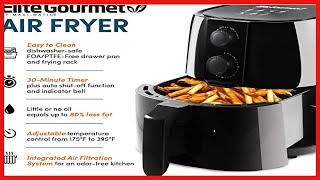 Elite Gourmet EAF4617 Electric Hot Air Fryer, 1350 Watts, Oil-Less Healthy Cooker, Timer