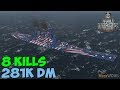 World of WarShips |  Puerto Rico | 8 KILLS | 281K Damage - Replay Gameplay 4K 60 fps