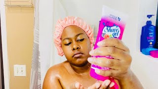 My “Everything” Shower Routine While Reading A Page From My Diary | Ladonna Franklin #exfoliate