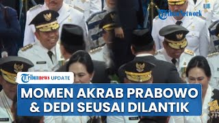 Momen Lucu Prabowo Goyang-goyang Dedi Mulyadi saat Salaman seusai Pelantikan Kepala Daerah di Istana