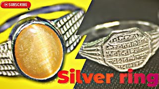 Handmade Silver Ring Rajmudra and Stone, #Shorts #Video #Rajmudra_Silver_Ring.