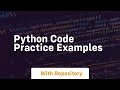 python code practice examples