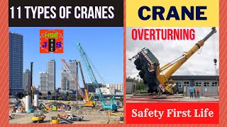 Crane Overturning | 11 Types of Cranes | Crane Safety #safetyfirstlife #cranes #liftingsafety