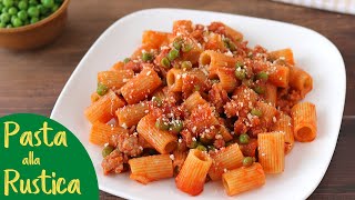 Sausages and peas pasta - easy recipe  homemade  by Benedetta