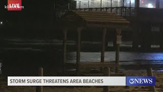 Storm surge projections for Nueces County beaches, bays at landfall for Tropical Storm Hanna