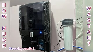 Eureka Forbes Aquagaurd AURA RO UV alkaline filter install | How much water wasted in Aquagaurd RO