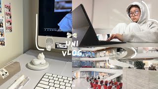 🎀🎧 day in the life at northeastern uni: grwm, campus tour, classes, study