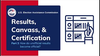 How do unofficial results become official - Results, Canvass, and Certification Video 3