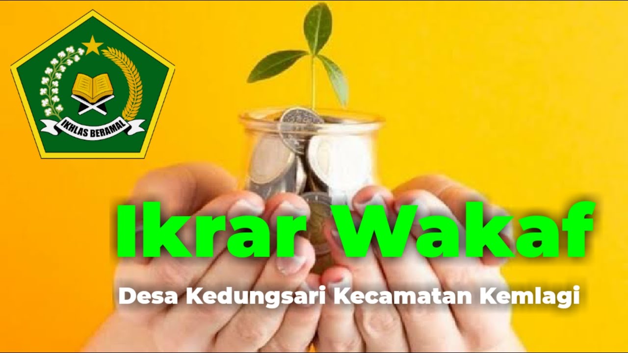 Ikrar Wakaf #penghulu #bimasislam #kemenag #wakaf #moments - YouTube