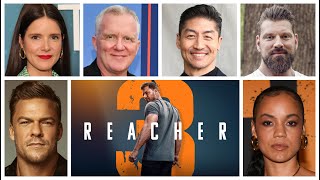 Reacher Season 3 cast interviews with Alan Ritchson, Maria Sten, Sonya Cassidy, Anthony Michael Hall